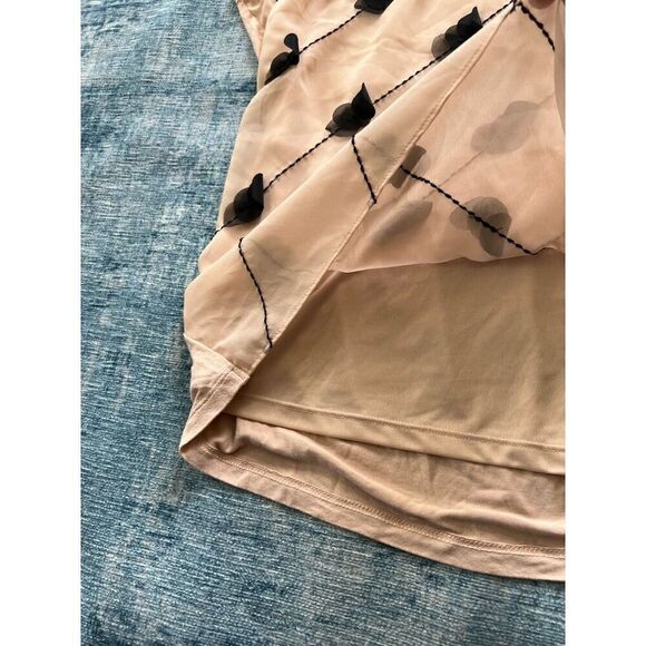 Ann Taylor Petite Cream Beige Textured Tee XXSP - Picture 8 of 11